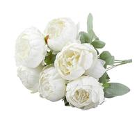 Piolie Fleurs artificielles, fausses fleurs de pivoine, 7 têtes bouquet de pivoine réaliste | Centres de table, décoration de maison de mariage, décoration de ferme pour la maison