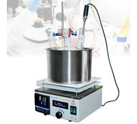 PioMue Agitateur magnétique Chauffant avec minuterie (999 Min) 15L | Agitateur chauffant numérique en acier inoxydable, contrôle PID de la température (5-300 °C), bain-marie et bain d'huile
