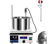 PioMue Agitateur magnétique Chauffant avec minuterie de 999 Minutes 15L | Bain-marie et bain d'huile de laboratoire, plaque chauffante en acier inoxydable, régulation de température PID