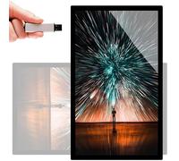 PioMue Écran LED, Panneau d'affichage numérique Commercial, écran partagé Intelligent, Lecteur multimédia publicitaire, écran publicitaire avec Menu pour la Lecture de vidéos/Images 18.5in