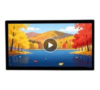 PioMue Écrans d'affichage numériques, lecteurs multimédias publicitaires, écrans publicitaires muraux commerciaux avec télécommande/USB pour vitrines de Restaurants/magasins 32in
