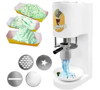 PioMue Machine à Glace Professionnelle pour Spaghettis avec 4 moules de Formes différentes, 28-30 L/h