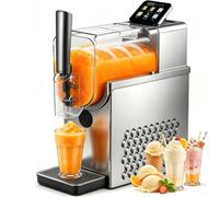 PioMue Machine à granités 2,3 L avec Nettoyage Automatique 110V | Appareil 6-en-1 pour glaces à l'italienne et smoothies,machine de comptoir (215 W) pour boissons glacées (milk-shakes)