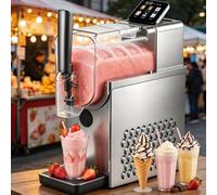 PioMue Machine à granités et à Glace à l'italienne (capacité 2,3 L) 220V | Appareil de comptoir pour boissons glacées avec fonction d'auto-nettoyage et boîtier en acier inoxydable