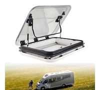 PioMue Trappe de Toit Universelle pour Camping-Car, fenêtres et puits de lumière de Caravane, kit de Ventilation pour Grande fenêtre de Toit de Caravane avec éclairage LED 80 * 50cm/31.5 * 19.69in
