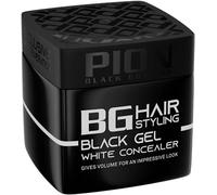 Pion Black Edition Bg Black Gel Hair Styling Gel 320 Ml-Anti-Cernes Blanc,Donne Du Volume,Coiffant Texturisant-Usage Domestique Et Professionnel,Unisexe