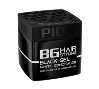 Pion Black Edition BG Black Gel Hair Styling Gel 320 ml - Anti-Cernes Blanc, Donne Du Volume, Coiffant Texturisant - Usage Domestique et Professionnel, Unisexe