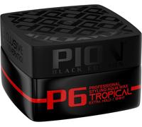 Pion Black Edition P6 Tropical Professional Hair Styling Wax 175 Ml With Extra Hold And Gloss Look
