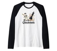 Pion de Batteur de Baseball d'échecs vs Roi pion Cadeau Manche Raglan
