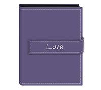 Pioneer Album Photo 36 Pochettes 10,2 x 15,2 cm brodé Love avec Couverture en Similicuir Cousu, Mini, Lavande
