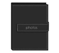 Pioneer Albums Photo 36-Pocket 4 by 15,2 cm brodée Photos Sangle Cousu en Similicuir Housse Album Photo, Mini, Noir