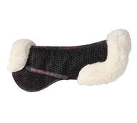 PIONEER Amortisseur Cheval pour Equitation - Tapis Cheval en Laine de Mérinos et 3D Air-Mesh - Amortisseur de Selle - 59x25cm
