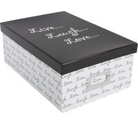 Pioneer B-1Bw - Boîte De Rangement Pour Photos, Avec Inscription « Live, Laugh, Love »