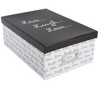 Pioneer B-1BW - Boîte de Rangement pour Photos, avec Inscription « Live, Laugh, Love »