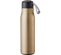 Pioneer bouteille isotherme réutilisable à double paroi en acier inoxydable 18/8 avec cordon - 500ML, fini bronze mat, 10 heures chaud, 30 heures froid