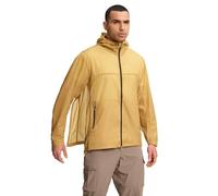 Pioneer Camp Coupe-vent léger pour homme, UPF 50+, avec fermeture éclair intégrale, imperméable, avec fermetures éclair aux aisselles, compressible, pour le cyclisme et la course à pied, Orange épicé