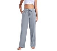 Pioneer Camp Jogging Femme Weit Bein UV-Schutz UPF100+ Dünne Sporthose mit Kordelzug Taschen Luftig Locker Atmungsaktiv Schnell Trocknend（Grey；S）
