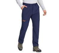Pioneer Camp Pantalon Softshell pour Homme - Chaud avec doublure en polaire, imperméable et coupe-vent - Pantalon de randonnée pour l'hiver, bleu marine, XL