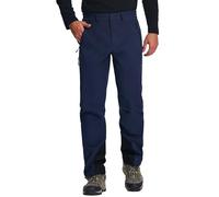 Pioneer Camp Pantalon softshell pour homme - Imperméable - Coupe-vent - Chaud - Pour la randonnée, le trekking et les activités de plein air, bleu marine, L