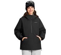 Pioneer Camp Veste de snowboard pour femme - Imperméable - Coupe-vent - Respirante - Chaude - Avec capuche et jupe pare-neige amovible - Veste de ski fonctionnelle baggy pour le ski et le snowboard