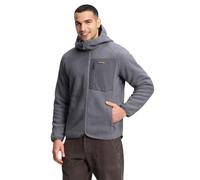 Pioneer Camp Veste Polaire Homme Chaude à Capuche - DoubléE Douce et Respirante - 5 Poches Zippées - Coupe Ajustée - IdéAle pour RandonnéE, Ski, Camping et Quotidien（Dark Grey;S