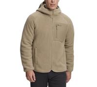 Pioneer Camp Veste Polaire ZippéE Homme - Capuche Haute, Tissu Chaud et Confortable, 5 Poches Fonctionnelles - Parfaite pour RandonnéE, Trekking, Ski Ou Ville（Khaki;XXL