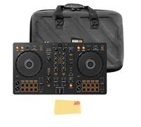 Pioneer DJ DDJ-FLX4 contrôleur DJ 2 canaux - Noir Pack avec étui de transport et chiffon de polissage Austin Bazaar