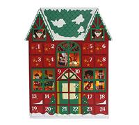 PIONEER-EFORT - Grand calendrier de l'Avent en bois avec tiroirs pour remplir les petits cadeaux et le compte à rebours jusqu'à la décoration de Noël
