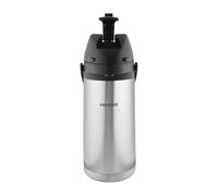 Pioneer Flasks, pot à levier en acier inoxydable, Airpot, eau chaude et froide, distributeur de thé, café, conférence, événement, 1,9 litre, argent (SS19HC)