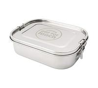 Pioneer Out for Lunch Boîte à Lunch étanche, allant au Four en Acier Inoxydable 18/10 - Fini Miroir, 1400ML, avec cuillère-Fourchette et Paille, boîte bento