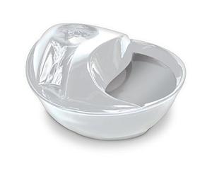 Pioneer Pet Raindrop Fontaine à Boire en céramique pour Animaux de Compagnie Blanc