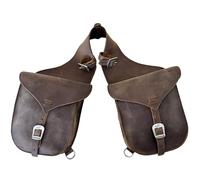 PIONEER Sacs de selle en cuir pour cheval - Idéal pour l'équitation, le trekking et les voyages à cheval - Design avant - Durable et confortable- Marron