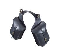 PIONEER Sacs de selle en cuir pour cheval - Idéal pour l'équitation, le trekking et les voyages à cheval - Design avant - Durable et confortable - Tabac