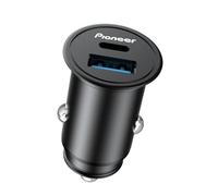 Pioneer SDA-CG210CA Chargeur de Voiture USB-A & USB-C pour Allume-Cigare, Chargeur Rapide 38 W, Compatible PD, 12 V/24 V