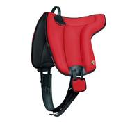 PIONEER Selle de Cheval Air Mesh Résistante et Respirante pour l'Équitation Naturelle, Selle Confort Fabriquée en Italie, Bareback 55x50 cm avec Sangle en Néoprène - Bleu
