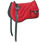 PIONEER Selle de Cheval en Air Mesh Résistant et Respirant pour l'Équitation Naturelle, Selle Confort Fabriquée en Italie, Bareback 60 x 45 cm avec Sangle en Néoprène - Vert Fluorescent