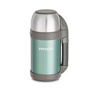 Pioneer SVG-1000G Bouteille Isotherme | Thermos de voyage à double paroi isolée, avec poignée de transport rétractable, pour boissons chaudes et froides.