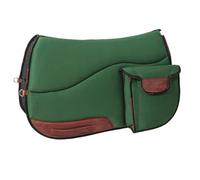 PIONEER Tapis de Selle Cheval pour randonnée équestre - sous-Selle Anglais avec Poche, pour équitation, (Noir)