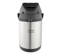Pioneer Airpot, Pot à Levier, Distributeur de Café, À Double Paroi en Acier Inoxydable Avec Poignée Sans BPA, Flasque de Conférence, Argent, 3 Litre, SS30HC/COF