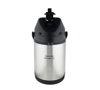 Pioneer Thermos 3,0 l en Acier Inoxydable avec poignée, Bouteille Isotherme étanche pour Boissons Chaudes et Froides, Distributeur à Pompe Simple pour événements avec étiquette d'eau