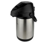 Pioneer Thermos de 3,0 Litre avec Pompe à Levier et étiquette « Coffee » | Corps en acier inoxydable, couvercle et poignée de transport en plastique ; garde les boissons au frais jusqu'à 24 heures