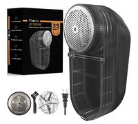 Pionix Extra Power Rasoir électrique anti-peluches 35 W pour vêtements/meubles/canapés/vitesse de 12 000 tr/min - Rasoirs robustes pour enlever les bouloches - Grand extracteur de peluches