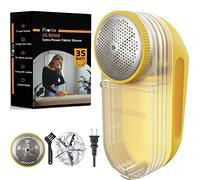 Pionix Extra Power Rasoir électrique anti-peluches 35 W pour vêtements/tissus d'ameublement/meubles/canapé - Vitesse de 12 000 tr/min - Rasoirs robustes pour enlever les bouloches - Grand extracteur