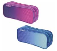 Herlitz® Trousse à crayons pour l'école | Organisateur d'accessoires, fournitures scolaires | Enfants | Jeunes | Fermeture éclair | Pochette solide | Couleur au choix | Rose/Bleu, Multicolore, Trousse