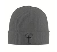 PIORUJK 2025 jésus-Christ est Roi tricoté Chapeau Bonnets Chapeaux d’Hiver Chaud décontracté chrétien Dieu Casquette Hommes Femmes