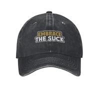 PIORUJK Embrace The Suck Chapeaux de Baseball Chapeaux Papa Casquette de Baseball Ajustable pour Hommes Femmes Chapeau De Cowboy