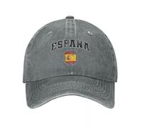 PIORUJK España Espagne avec Drapeau Espagnol Hommes Femmes Casquettes de Baseball Bouclier texturé en détresse lavé Chapeaux Casquette Vintage en Plein air Snapback Chapeau