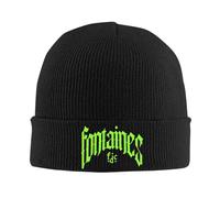 PIORUJK Fontaines DC Band Logo Tour 2025 Tricot Bonnet Automne Hiver Chapeau Chaud Unisexe Mode Casquette pour Hommes Femmes Cadeaux,