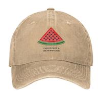 PIORUJK Hommes Femmes Ce n’est Pas pastèque Casquettes de Baseball en détresse Keffieh Magritte Parodie pastèque Camionneur Chapeau Papa Casquette réglable