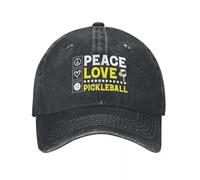 PIORUJK Hommes Femmes Paix Amour Pickleball Imprimé Casquette De Baseball Réglable Trucker Dad Hat Casquette De Baseball Snapback